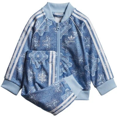 Adidas Original Culture Clash SST Toddler Track Suit Multicolor-Sky-White dv2320 - Image 1 of 4