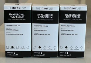 Suero hidratante de ácido hialurónico The Inkey List (3) 1 oz/30 ml cada uno nuevo en caja - Imagen 1 de 9