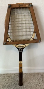 Rawlings Graf Buchholz Schild. Vintage Holz Tennisschläger mit Don Budge Signature - Bild 1 von 5
