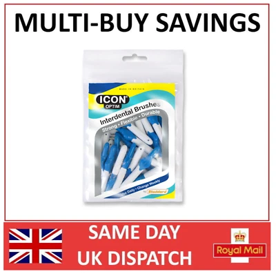 Stoddard Icon Optim standard Interdental Brush 25 Brushes Pack | Blue 0.60mm