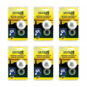 Greatlite 32053 High Intensity Flying Saucer (WHITE LED) Keychain Light (6-pack) - Imagen 1 de 2