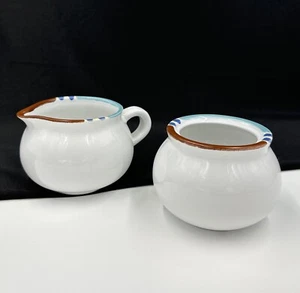 Dansk Mesa White Sand Set (1) Creamer Pitcher (1) Sugar Bowl (Made In Japan) - Picture 1 of 18