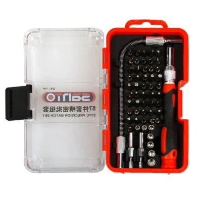 57-teiliger Schraubendreher und Bit-Set mit Rack-Magnetmechanik Präzisions-Torx - Bild 1 von 4