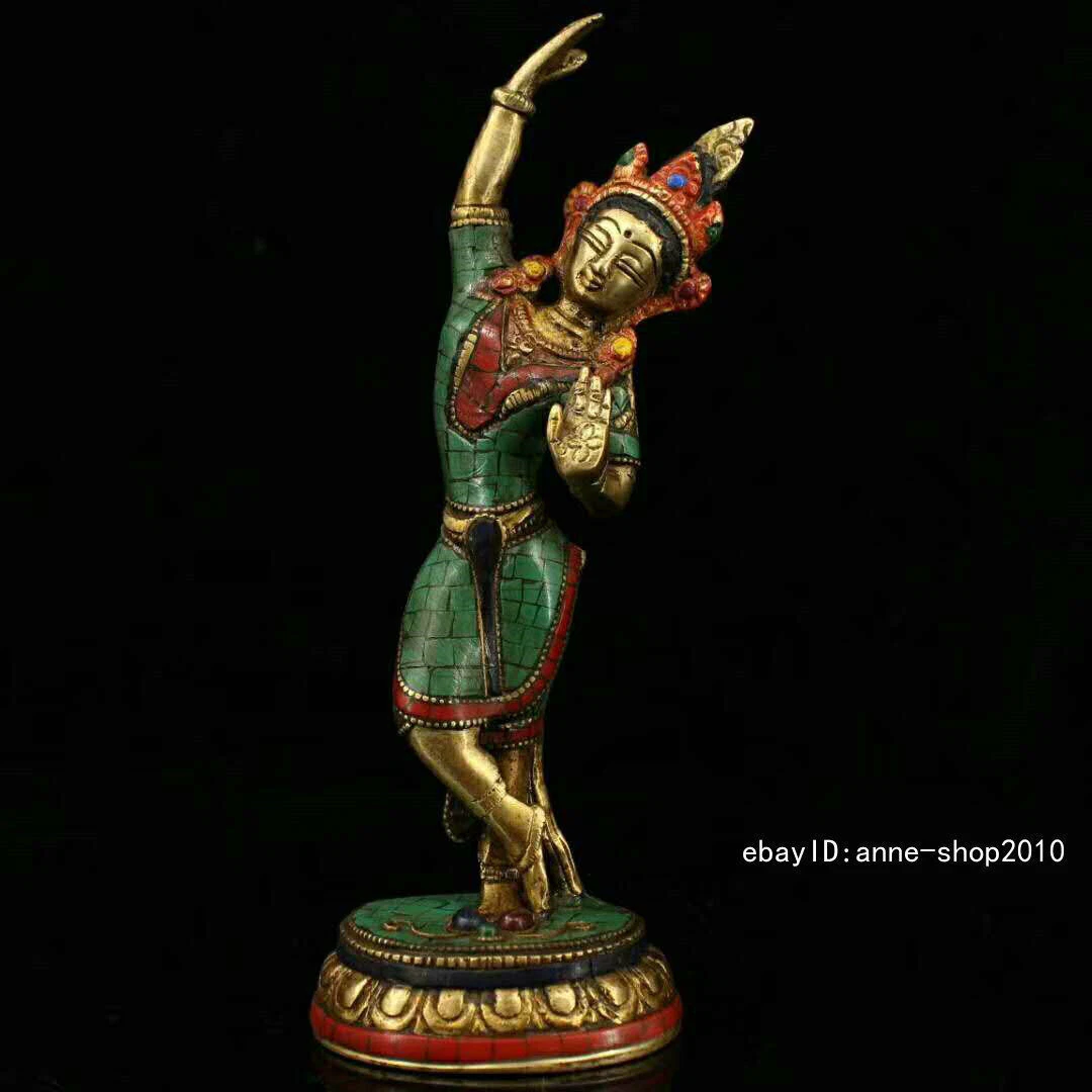 中国古董黄铜Kwan-殷雕像、绿色雕像| eBay