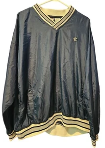 Jerzees Windbreaker Jacket Pullover Unlined Blue White Mens XL Embroidered Vtg - Picture 1 of 9