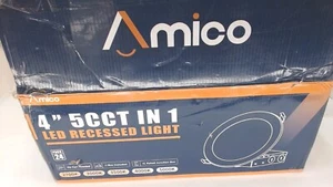 Amico 20 Pack 4" 5CCT Ultra-Thin LED Recessed Ceiling Light with Junction Box - Picture 1 of 1