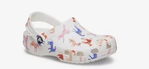 ¡NUEVO! Zapato Zueco CROCS Clásico Unicornio Estampado Gráfico Blanco Niño Pequeño Sin Cordones Talla 4 - Imagen 1 de 4