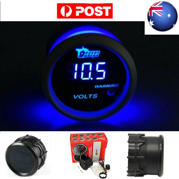 LED azul digital voltagem tensão 2" 52mm medidor barco caminhão modificação automática 0-15V - Imagem 1 de 4