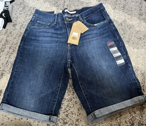 Levi's Women's Size 20W Classic Bermuda Denim Shorts Dark Blue Jean, worn twice - Picture 1 of 10