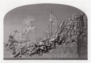 1800er John Henry Foley Gravur "Die Belagerung von Delhi 1857" Galerie gerahmt Echtheitszertifikat - Bild 1 von 3