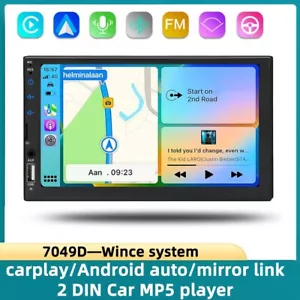 Autoradio Doppio 2 Din 7" Touch Screen Radio Apple CarPlay Android Auto BT FM - Foto 1 di 12