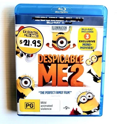 Despicable Me 2 Blu-ray 2013 Kid's Comedy Animation, Steve Carell, Region Free - image 1 of 4