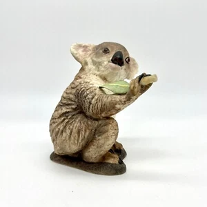Boehm Porcelain Koala Bear Figurine Eating Eucalyptus Made in England - Picture 1 of 9