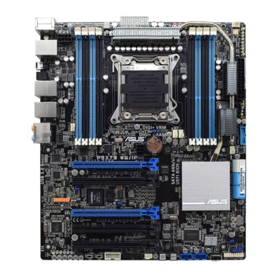 ASUS P9X79 WS/IPMI Motherboard ATX Intel X79 LGA2011 DDR3 64GB SATA2/3 RJ45+I/O - Image 1 of 4