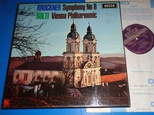 Georg Solti/Vienna Philharmonic BRUCKNER Symphony No.8 Decca SET 335-6 Wide Band - Picture 1 of 2