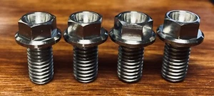 M8x15 Flanschkopf Titan Schrauben 6AL4V 4er Set M8x1,25 metrisch leicht Ti - Bild 1 von 2