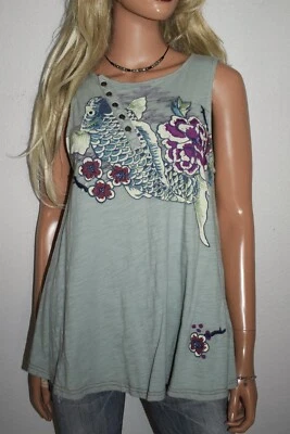 Camiseta sin mangas Double D Ranch Zen Garden bordada talla mediana nueva sin etiquetas Foto 1 de 4