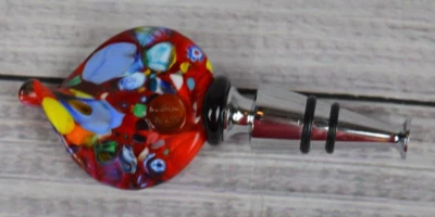 Декоративная пробка для винной бутылки из муранского стекла художественное искусство красивая б/у в отличном состоянии - Изображение 1 из 4