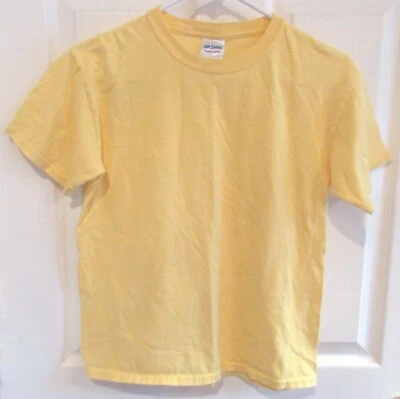 GILDAN~CAMISA DORADA~TALLA JUVENIL GRANDE 14 16~NUEVA CAMISETA CAPAS CAMISETA AMARILLA Foto 1 de 4
