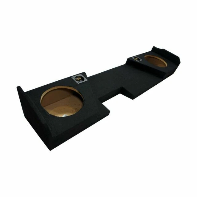 American Sound Connection GM2X10-DCAB14 Dual 10" Subwoofer Enclosure for Truck - Black