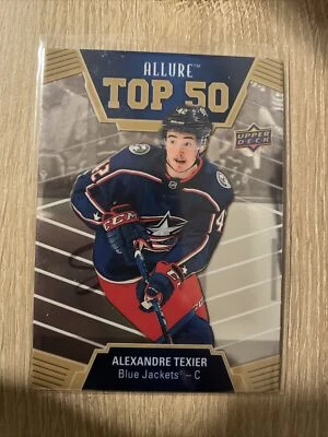 2019-20 Upper Deck Allure TOP 50 T50-40 Alexandre Texier Rookie Blue Jackets - Image 1 of 2