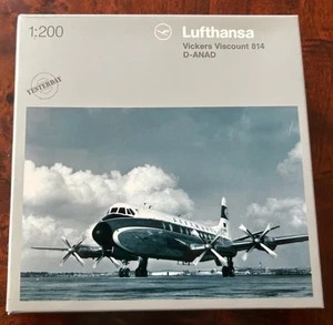 LUFTHANSA VICKERS VISCOUNT 814 D-AND 1:200 554220 DIE CAST MODEL NIB - Picture 1 of 12