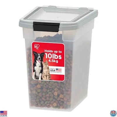 Contenedor hermético de almacenamiento de alimentos para mascotas de 12,75 cuartos de galón, WeatherPro, diseño gris duradero Foto 1 de 4