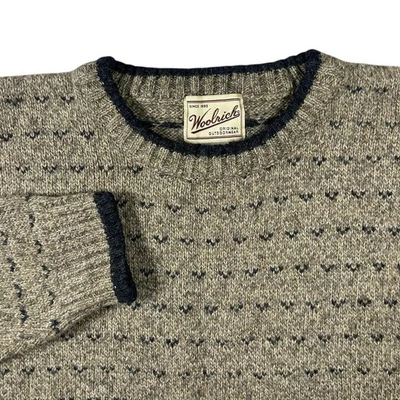 Vintage Woolrich Sweater Medium Wool Herb Tweed Pullover Bird Eye Crewneck 90s - Image 1 of 4