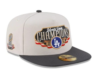 Los Angeles Dodgers 2025 Serie Mundial Campeones 59FIFTY Marco A Equipado Foto 1 de 4