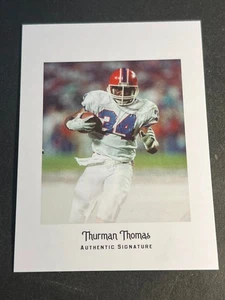 2012 Leaf Legends of Sport MISSING AUTO BLANK BACK PROOF Thurman Thomas - Picture 1 of 2