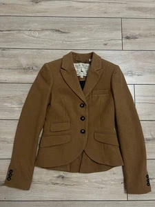 Women's Jack Wills Wool Camel Blazer Jacket sz UK 8 US 4 Country Hacking - Picture 1 of 14