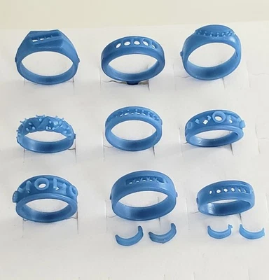 Lot Of 9  Rings. Wax Patterns For Lost Wax Casting 25-069 - Image 1 of 4