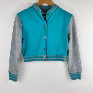 ASOS Petite Y2K Women’s Crop Bomber Button Up Jacket Size US 4P - Picture 1 of 8