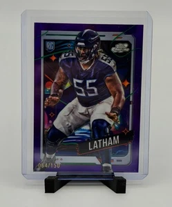 2024 Topps Cosmic Chrome JC Latham #195 Purple Nebula /150 RC Tennessee Titans - Picture 1 of 2