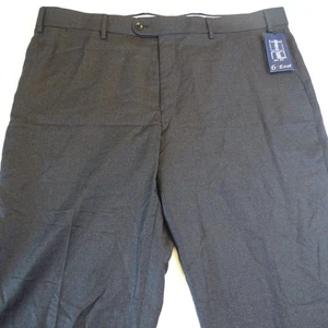 6 East PARK Reda Super 130s Dress Pants Size 42 Black 100% Wool NEW - Picture 1 of 14