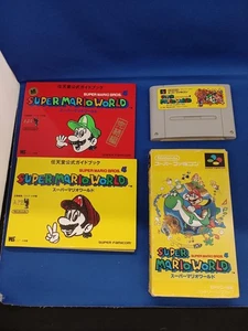 Super Mario World SNES Game Bundle w/ Box Manual & Strategy Guides - Picture 1 of 15