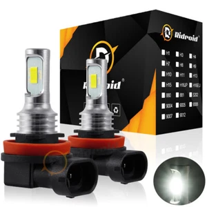H11 CSP LED Headlight Kit High Low Beam Bulb Super Bright 6500K White 8000LM - Picture 1 of 14