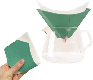Travel Pour Over Coffee Maker - Portable Silicone Dripper for Camping - Green - Picture 1 of 5