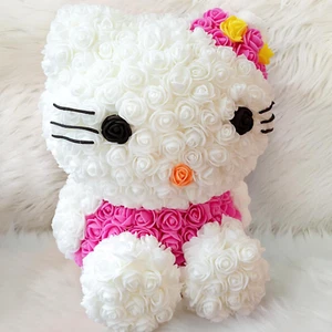 Valentines Day Gifts for Her- Hand Made Rose Kitty Valentine Day Gifts for Kids - Picture 1 of 12