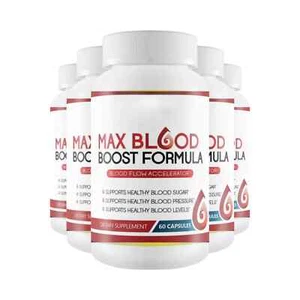 5-Pack Max Blood Boost Formula- Natural Blood Sugar Supplement - 300 Capsules - Picture 1 of 3