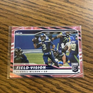 2021 Donruss Elite Football Field Vision #FV3 Russell Wilson Pink Parallel A801 - Picture 1 of 2