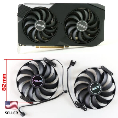 Full Set GPU Fans 95mm 5-pin Asus 6600 6700 6650 6750 XT Dual | US Seller, Fa... - Image 1 of 4