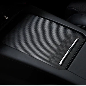 Carbon Fiber Center Console Armrest Box Sticker Cover for Tesla Model S X 16-18 - Picture 1 of 6