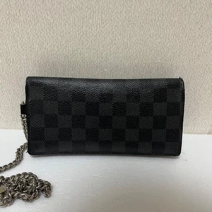 Louis Vuitton Damier Graphite Accordion Long Wallet N60023 Used Item From Japan - Picture 1 of 11