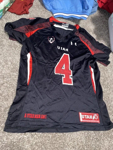 Utah Utes Under Armour Football Jersey Black #4 Cover