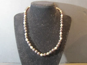 Silver-Tone and Black Beaded Necklace (080819) - Picture 1 of 7