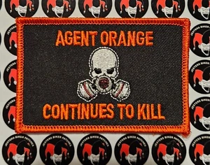 Bestickter Biker-Aufnäher Agent Orange Awareness - Bild 1 von 1