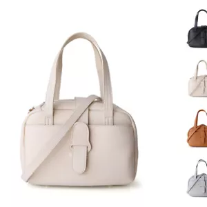 Geräumige Lederhandtasche Arzttasche Geldbörse Tragetasche Schultertasche mit Umhängetasche - Bild 1 von 18