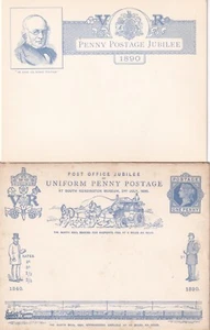 GB 1890 QV 1d azul UNIFORME PENIQUE FRANQUEO excelente sobre de papelería postal incl. - Imagen 1 de 2