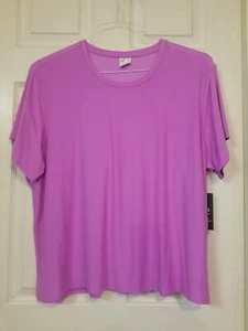 Top donna Athletic Works taglia XXXL 22 viola manica corta leggero nuovo con etichetta - Foto 1 di 10